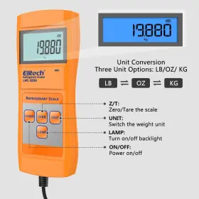 704529980378 ELITECH Hvac Refrigerant Charging Scale Freon #3