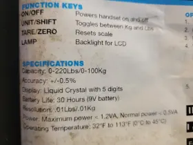 4900 THERMAL ENGINEERING COMPANY Refrigerant Charging Scale #3