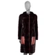 68812 auth CHRISTIAN DIOR burgundy CROC TRIM MINK FUR Coat Jacket 42 L