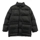 MONCLER 42352-00-69010 Leather Down Jacket Black 1 Used LIFE-0