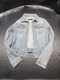 Gap Women's Blue Jeans Jacket Size M. Stretch Denim Button Up. Long Sleeve 